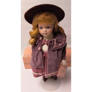 Vtg Kingstate Anna Porcelain Doll 15" Girl Handmade 80s Taiwan Collectibles HTF